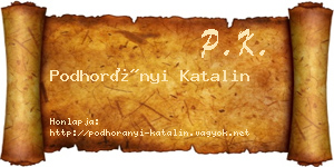 Podhorányi Katalin névjegykártya